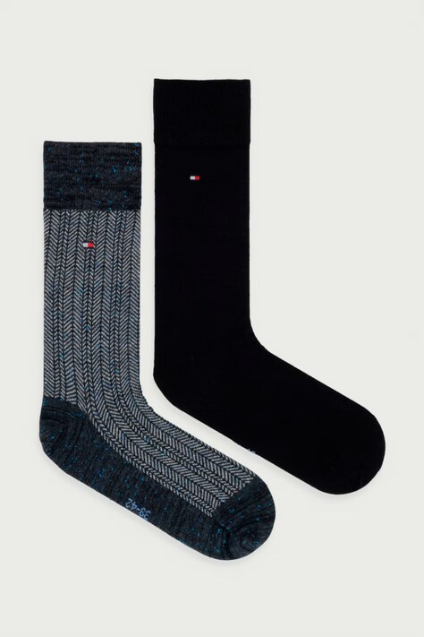 Tommy Hilfiger Șosete pentru bărbați pachet de 2 negre 701241824