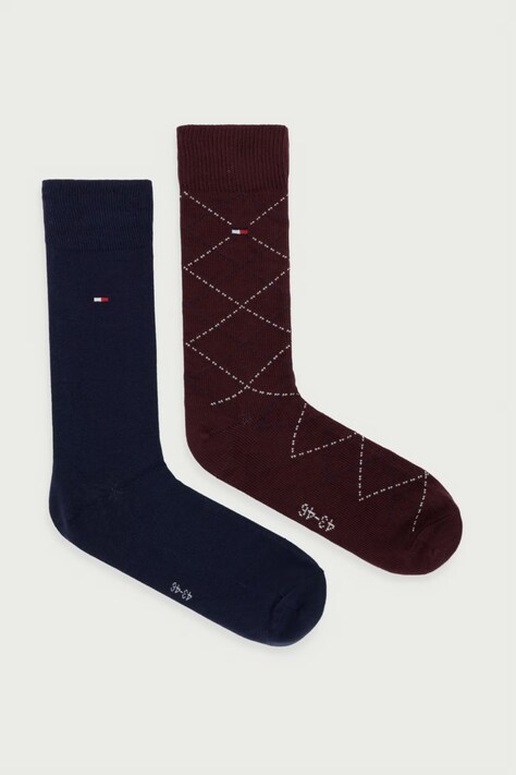 Tommy Hilfiger skarpety męskie 2-pack bordowe 701241821