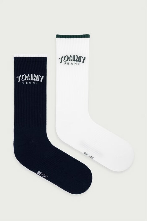 Tommy Hilfiger skarpety męskie z bawełną 2-pack granatowe 701242194