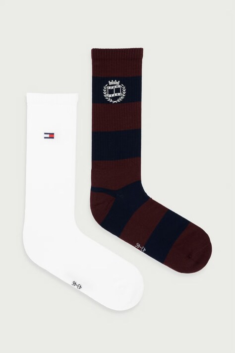 Tommy Hilfiger skarpety męskie 2-pack bordowe 701241825
