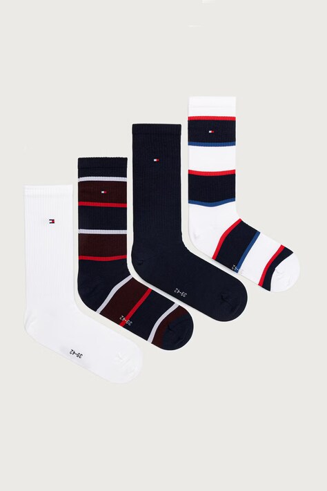 Tommy Hilfiger Skarpety męskie z bawełną 4-pack granatowe 701244107