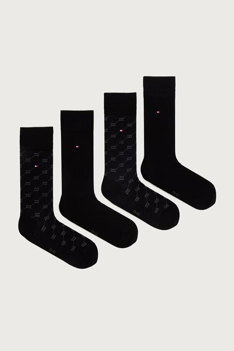 Tommy Hilfiger Skarpety męskie z bawełną 4-pack czarne 701244102