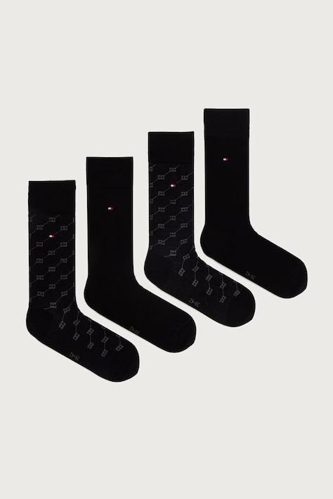 Tommy Hilfiger Skarpety męskie z bawełną 4-pack czarne 701244102