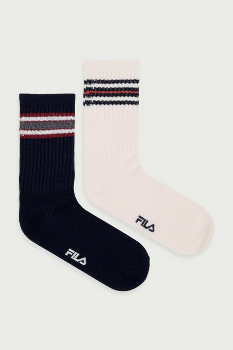 Fila Skarpety męskie z bawełną 2-pack beżowe F5526
