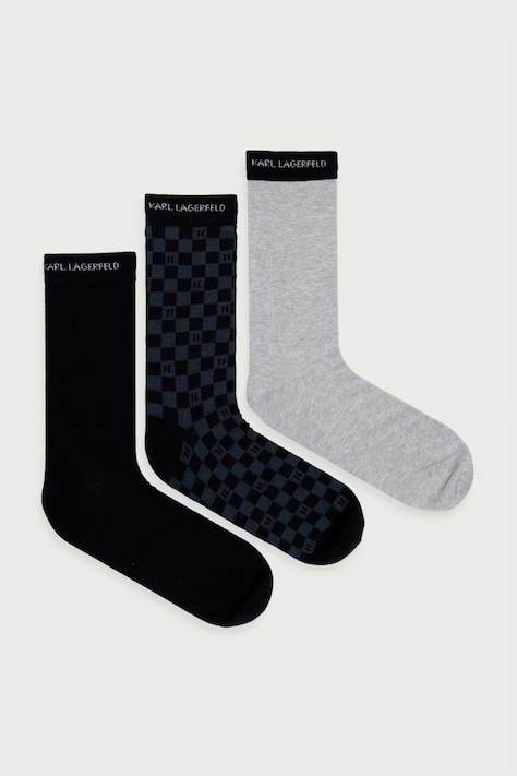 Karl Lagerfeld Чорапи мъжки 3 броя черни B4M47027