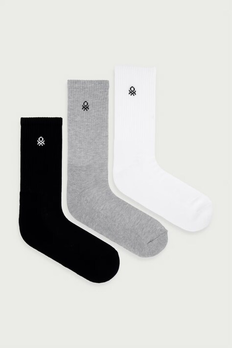 United Colors of Benetton Skarpety męskie 3-pack czarne 6GB9V700R