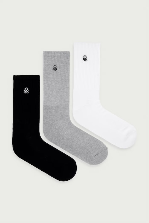 United Colors of Benetton Skarpety męskie 3-pack czarne 6GB9V700R