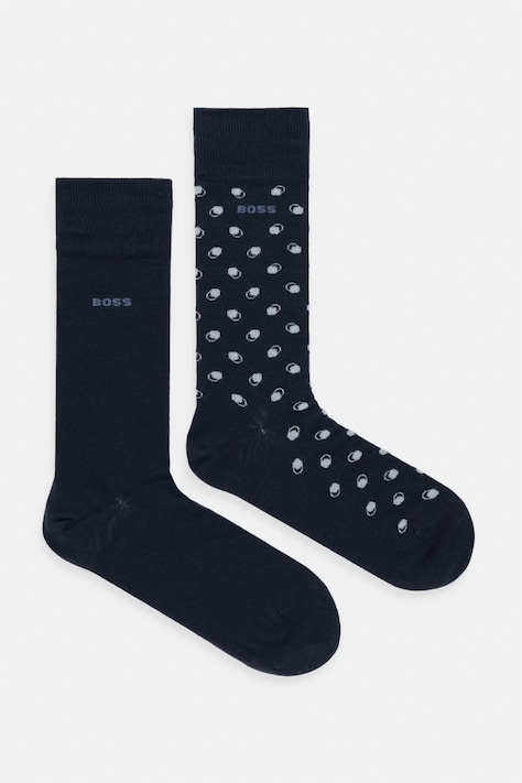 BOSS čarape za muškarce s pamukom 2P RS Minipattern 2-pack mornarsko plave 50564501