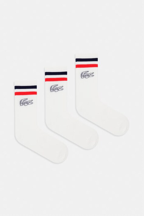 Lacoste Skarpety z bawełną 3-pack beżowe RA9191