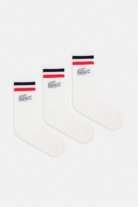 Lacoste Skarpety z bawełną 3-pack beżowe RA9191