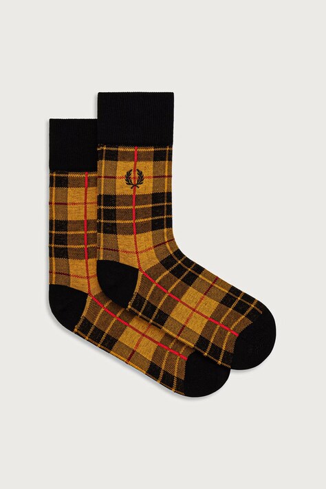 Fred Perry Skarpety z bawełną żółte C3332