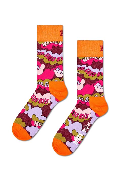 Happy Socks Skarpety z bawełną x BEATLES pomarańczowe P005805