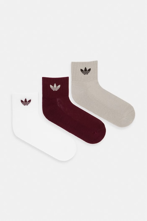 adidas Originals skarpety z bawełną 3-pack białe KD8273