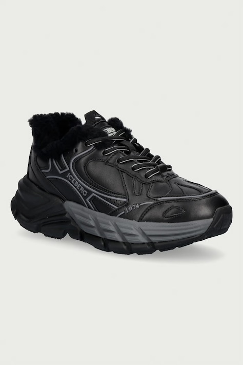 Iceberg ICB ONE sneakersy damskie skórzane czarne ID213718