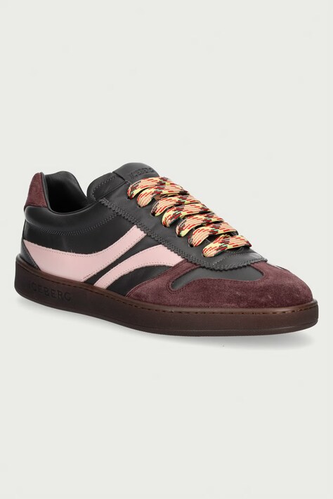 Iceberg California sneakersy damskie skórzane brązowe ID240004