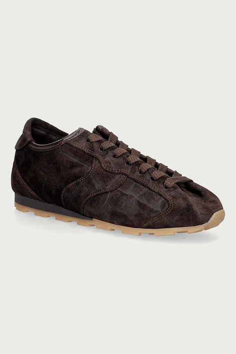 Marc O'Polo Fabiana 6 sneakersy damskie zamszowe brązowe 5000015247
