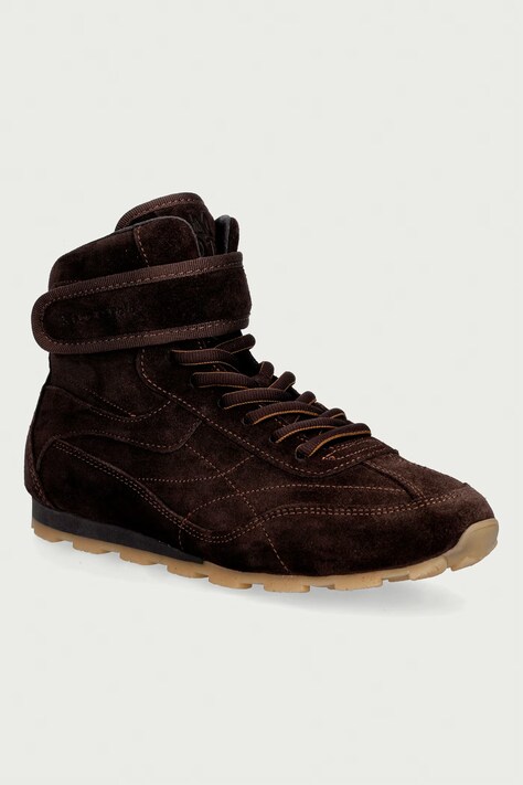 Marc O'Polo Fabiana 7 sneakersy damskie zamszowe brązowe 5000015250