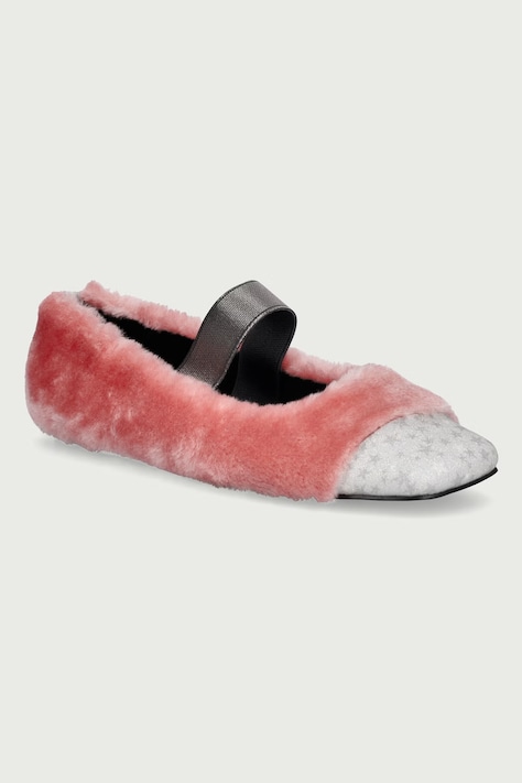 Koi Footwear Baleriny MISTRAL FUR BALLET FLATS różowe MISTRAL-PINK