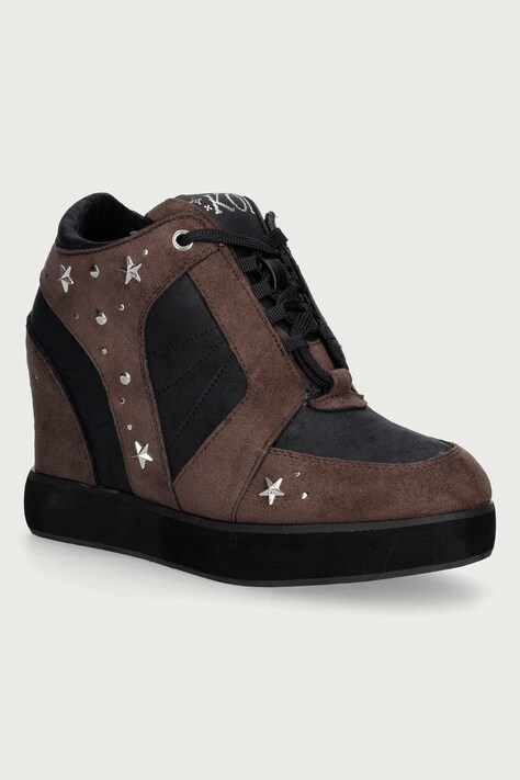 Koi Footwear Icon Lace Up Wedge sneakersy damskie szare ICON