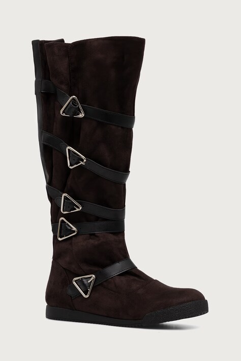 Koi Footwear Kozaki damskie THE ONI REVENANT LONG BOOTS brązowe THE ONI
