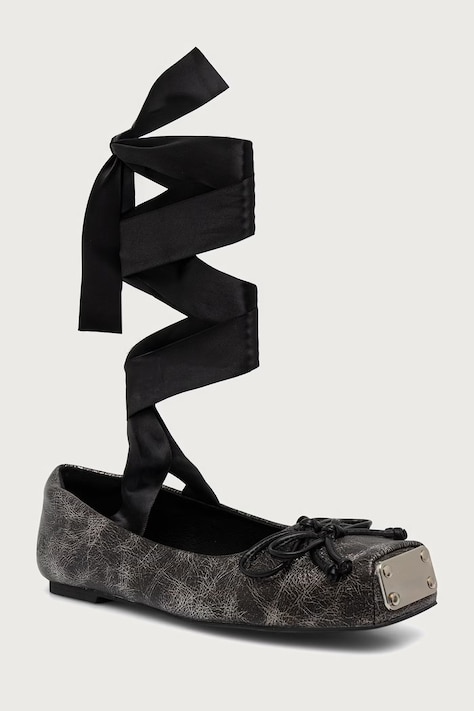 Koi Footwear Baleriny BLITHE METAL TOE BALLET FLATS szare BLITHE