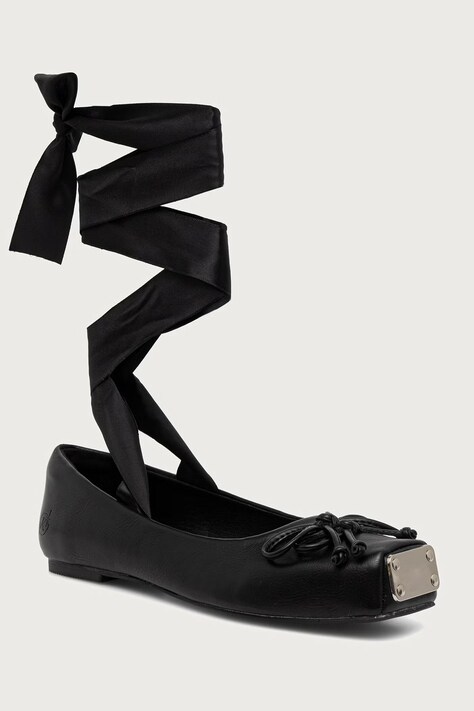 Koi Footwear Baleriny BLITHE METAL TOE BALLET FLATS czarne BLITHE