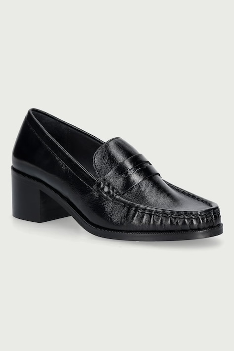 Jonak Mokasyny damskie skórzane DELICIEUX CUIR VIEILLI czarne 4100226/H26
