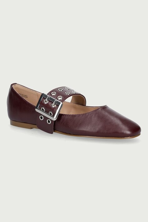 Steve Madden Baleriny skórzane Atlantica bordowe 11004770