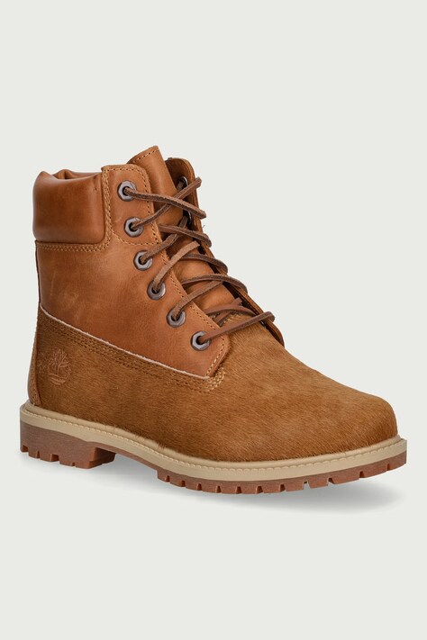 Timberland Premium 6 Inch Lace Up ankle boots Women's leather brown TB0A5M5N01N1