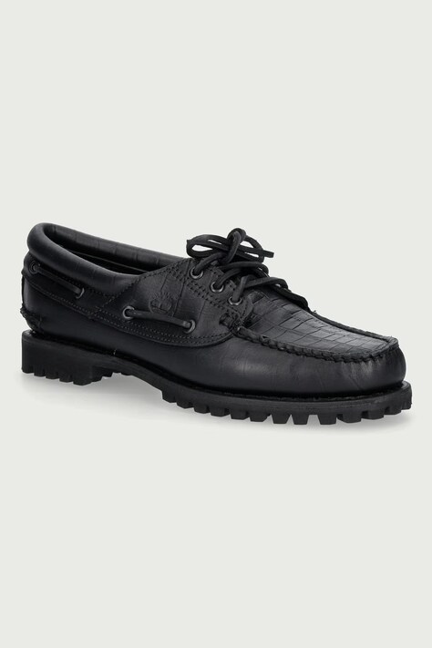 Timberland Authentic Boat mokasyny damskie skórzane czarne TB0A2GNVW021
