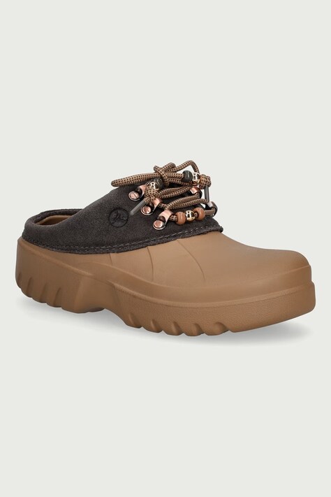 Crocs Axle Suede Mule Clog półbuty damskie brązowe 214137