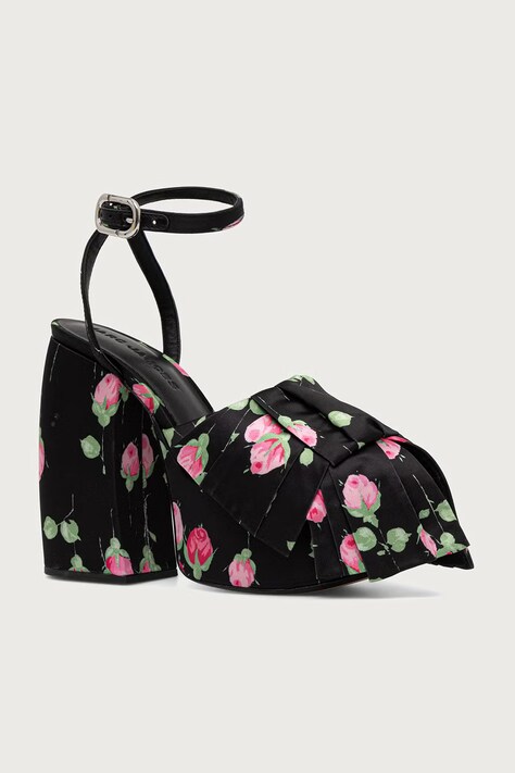 MARC JACOBS Sandały na słupku THE BOW PLATFORM HEEL czarne 2F6FPM001F17