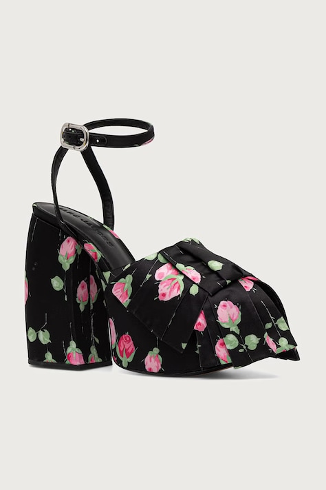 MARC JACOBS Sandały na słupku THE BOW PLATFORM HEEL czarne 2F6FPM001F17