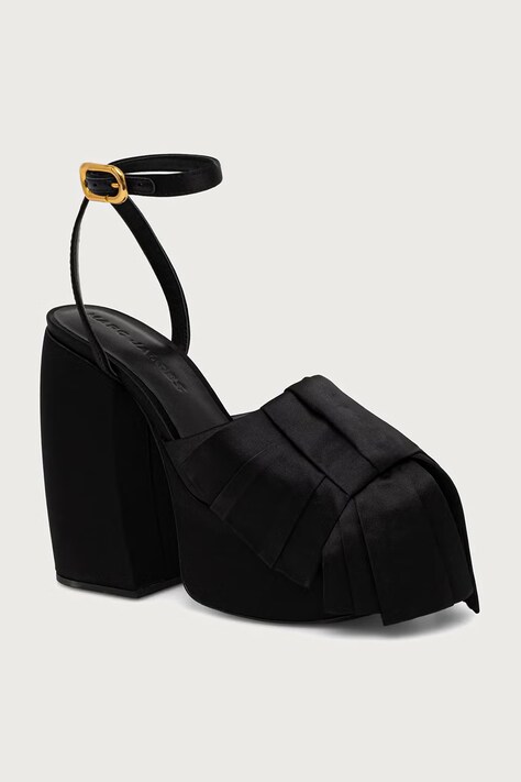 MARC JACOBS Sandały na słupku THE BOW PLATFORM HEEL czarne 2F6FPM001F17