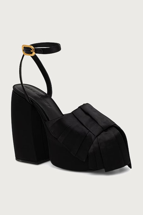 MARC JACOBS Sandały na słupku THE BOW PLATFORM HEEL czarne 2F6FPM001F17