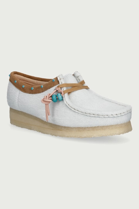 Clarks Originals Mokasyny damskie skórzane turkusowe 26328055