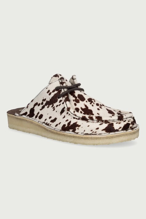 Clarks Originals Klapki mules damskie skórzane brązowe 26328058