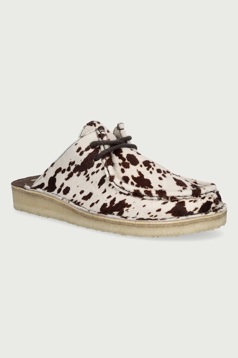 Clarks Originals Klapki mules damskie skórzane brązowe 26328058