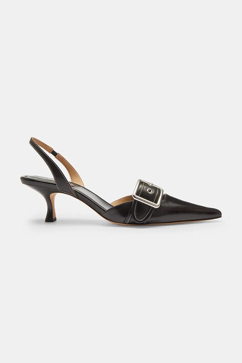 Coach Szpilki skórzane Margot Slingback czarne CCV92