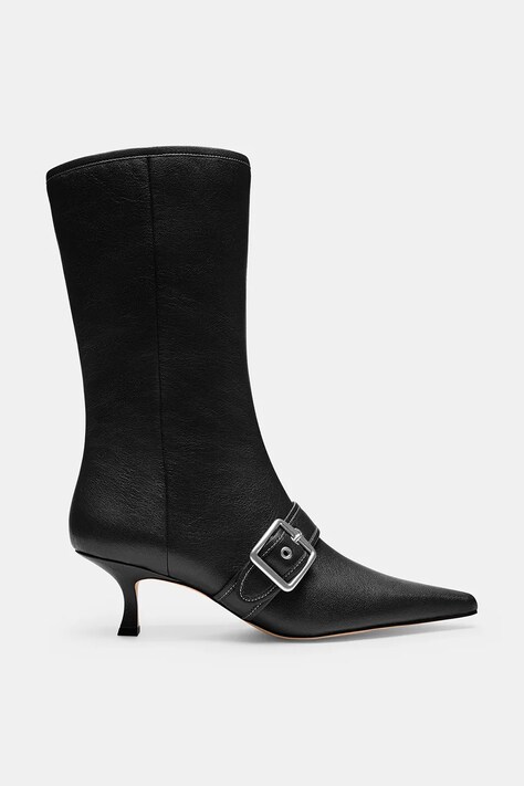 Coach Kozaki damskie skórzane Margot Boot czarne CFY89