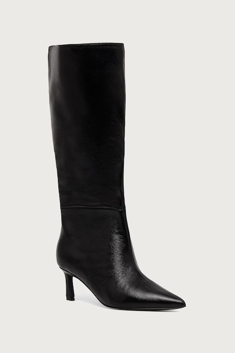 Steve Madden Kozaki damskie skórzane Lavan czarne 11003290