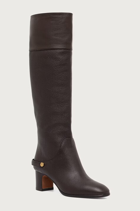 Pollini Kozaki damskie skórzane brązowe PA26065C0PPB130A