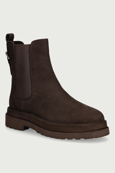Twinset Chelsea čižmy dámske semišové hnedé 262TGT098