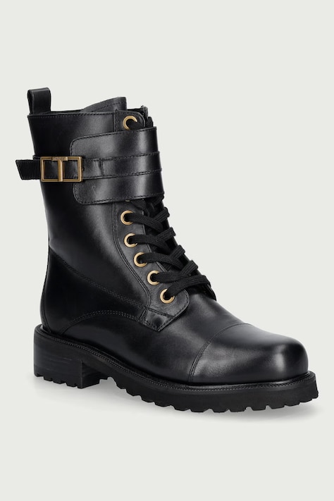 Twinset Trapery damskie skórzane czarne 262TGT150