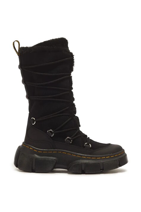 Dr. Martens Kozaki damskie skórzane DMXL 6 Tie Fur czarne DM43359001