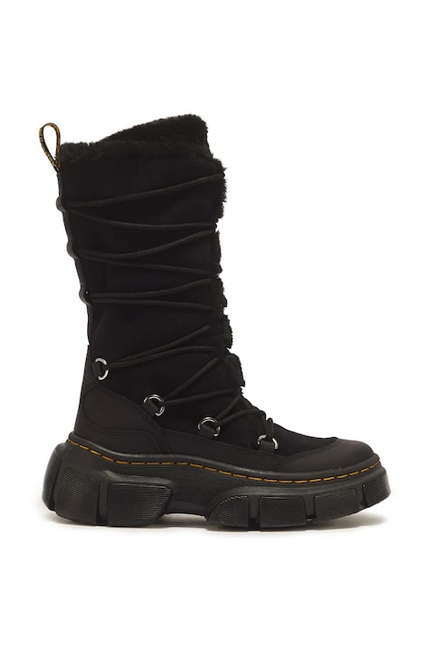 Dr. Martens Kozaki damskie skórzane DMXL 6 Tie Fur czarne DM43359001