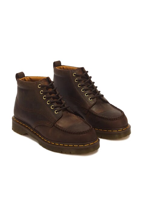 Dr. Martens Trzewiki damskie nubukowe Lowell Chukka brązowe DM43350201
