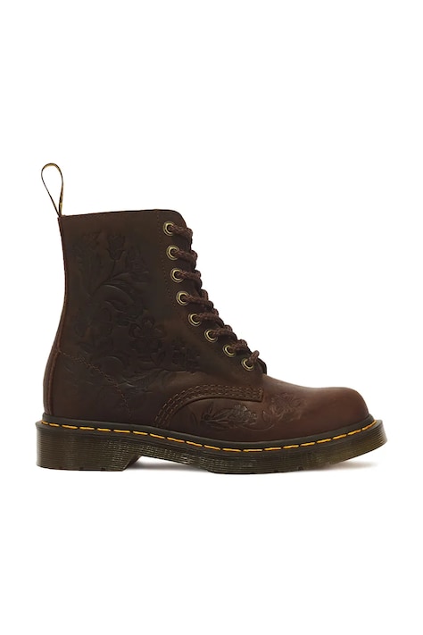 Dr. Martens Trzewiki damskie skórzane 1460 Pascal Emboss Floral brązowe DM43276200