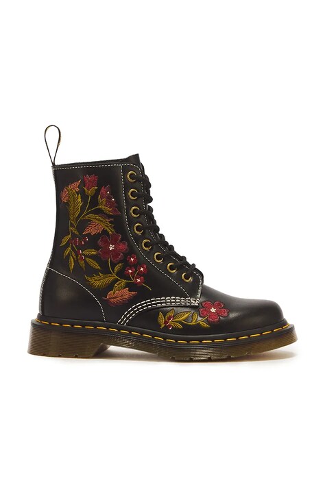 Dr. Martens Botki damskie skórzane 1460 Pascal Floral czarne DM43273001