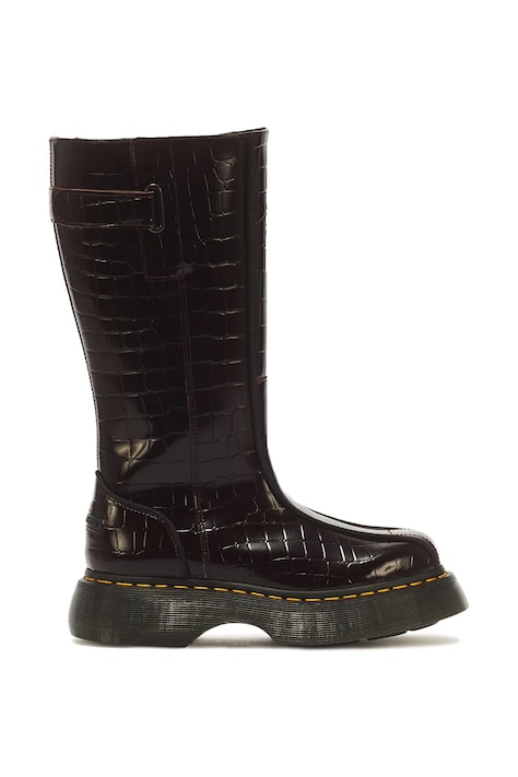 Dr. Martens Botki damskie skórzane Buzz Hi bordowe DM43172600